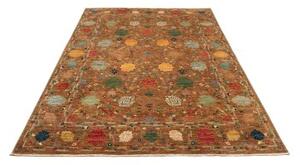 Tappeto Floralia Stilizzato Marrone Ruggine Blu 170x237 Cm