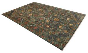 Tappeto Floralia Floreale Blu Petrolio Beige 202x295 Cm
