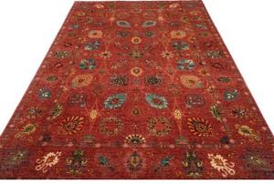 Tappeto Floralia Stilizzato Rosso Ruggine Beige 197x292 Cm