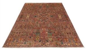 Tappeto Floralia Stilizzato Rosso Mattone Blu Petrolio 169x230 Cm