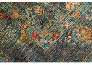 Tappeto Floralia Floreale Blu Petrolio Beige 202x295 Cm