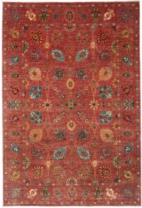 Tappeto Floralia Stilizzato Rosso Ruggine Beige 197x292 Cm