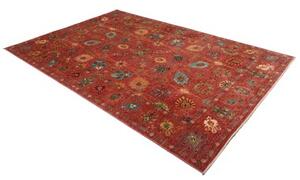Tappeto Floralia Stilizzato Rosso Ruggine Beige 197x292 Cm