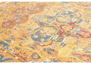 Tappeto Floralia Figurativo Giallo Senape Blu 249x302 Cm