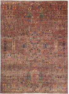 Tappeto Floralia Stilizzato Rosso Mattone Blu Petrolio 169x230 Cm