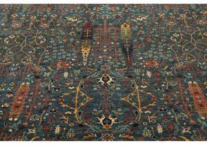 Tappeto Floralia Stilizzato Blu Petrolio Ocra 198x299 Cm