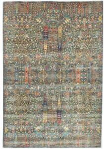 Tappeto Floralia Stilizzato Verde Petrolio Arancione 202x297 Cm