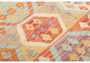 Tappeto Kilim Geometrico Rosso Azzurro 200x300 Cm