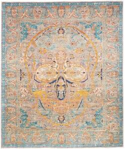 Tappeto Floralia Figurativo Azzurro Beige 200x242 Cm