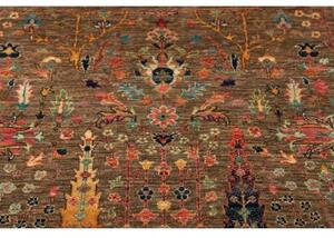 Tappeto Floralia Floreale Marrone Beige Corsia 80x294 Cm