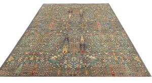 Tappeto Floralia Stilizzato Verde Petrolio Arancione 202x297 Cm