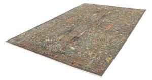 Tappeto Floralia Stilizzato Verde Petrolio Arancione 202x297 Cm