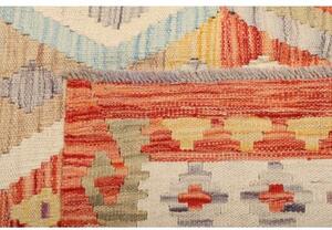 Tappeto Kilim Geometrico Rosso Azzurro 200x300 Cm