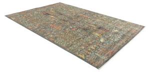 Tappeto Floralia Stilizzato Verde Petrolio Arancione 202x297 Cm