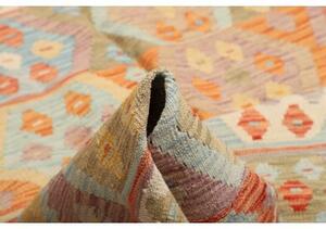 Tappeto Kilim Geometrico Rosso Azzurro 200x300 Cm