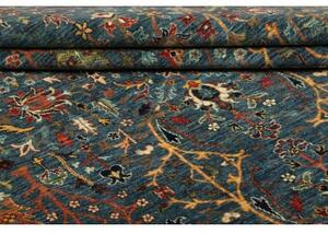 Tappeto Floralia Stilizzato Blu Petrolio Ocra 198x299 Cm
