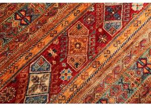 Tappeto Samarkand Geometrico Rosso Mattone Ocra 214x294 Cm