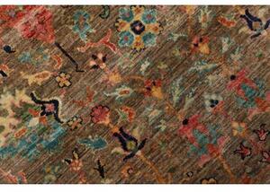 Tappeto Floralia Floreale Marrone Beige Corsia 80x294 Cm