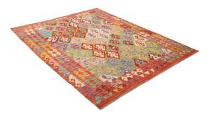 Tappeto Kilim Stilizzato Ruggine Multicolore 150x193 Cm