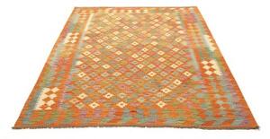 Tappeto Kilim Stilizzato Arancione Multicolore 154x192 Cm