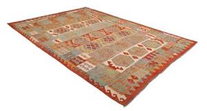 Tappeto Kilim Geometrico Terracotta Beige 199x294 Cm