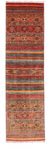 Tappeto Samarkand Geometrico Rosso Mattone Blu Petrolio Corsia 82x292 Cm