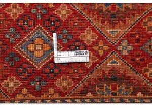 Tappeto Samarkand Geometrico Rosso Blu Corsia 83x293 Cm