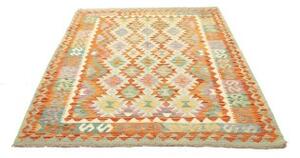 Tappeto Kilim Geometrico Arancione Beige 157x196 Cm