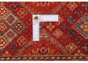 Tappeto Samarkand Geometrico Rosso Blu Corsia 83x293 Cm