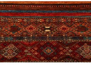 Tappeto Samarkand Geometrico Rosso Blu Corsia 83x293 Cm