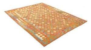 Tappeto Kilim Stilizzato Arancione Multicolore 154x192 Cm