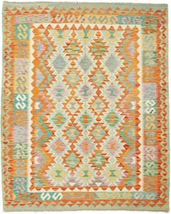 Tappeto Kilim Geometrico Arancione Beige 157x196 Cm