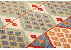 Tappeto Kilim Geometrico Rosso Azzurro 177x238 Cm