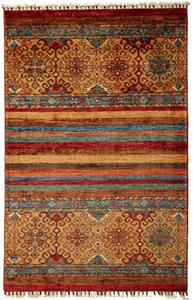 Tappeto Samarkand Geometrico Beige Rosso 79x130 Cm