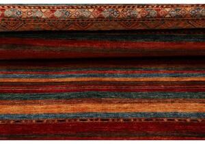 Tappeto Samarkand Geometrico Rosso Blu Corsia 83x293 Cm