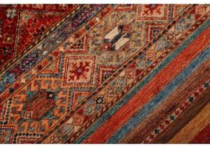 Tappeto Samarkand Geometrico Rosso Blu Corsia 83x293 Cm