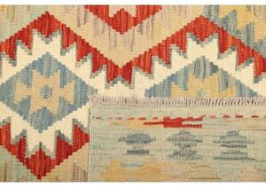 Tappeto Kilim Geometrico Verde Salvia Rosso 149x201 Cm