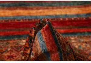 Tappeto Samarkand Geometrico Rosso Blu Corsia 83x293 Cm