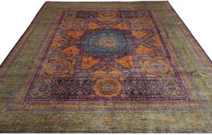 Tappeto Kairo Stilizzato Viola Blu Petrolio 243x303 Cm