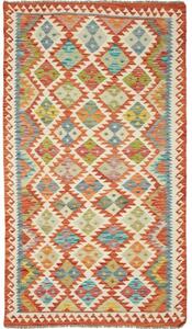 Tappeto Kilim Geometrico Arancione Multicolore 110x202 Cm