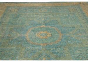 Tappeto Kairo Medaglione Verde Petrolio Ocra 267x358 Cm
