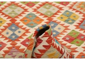 Tappeto Kilim Geometrico Arancione Multicolore 110x202 Cm