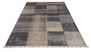 Tappeto Gabbeh Nova Patchwork Grigio Beige 170x237 Cm