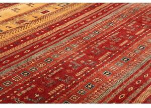Tappeto Gabbeh Nova Geometrico Rosso Ruggine Ocra 275x360 Cm