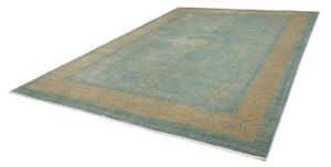 Tappeto Kairo Medaglione Verde Petrolio Ocra 267x358 Cm