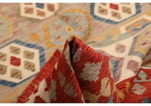 Tappeto Kilim Stilizzato Rosso Mattone Beige 197x304 Cm