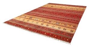 Tappeto Gabbeh Nova Geometrico Rosso Ruggine Ocra 275x360 Cm