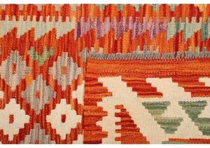 Tappeto Kilim Geometrico Arancione Avorio 100x147 Cm