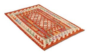 Tappeto Kilim Geometrico Arancione Avorio 100x147 Cm