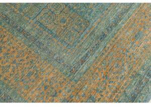 Tappeto Kairo Medaglione Verde Petrolio Ocra 267x358 Cm